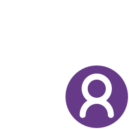 Cartoon person with 3 other people in circle